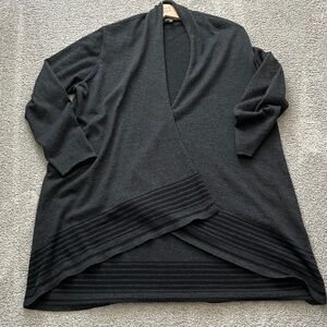 Eileen Fisher Merino Wool Open Front Sweater Size XL